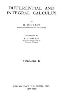 Differential and Integral Calculus (Volume II)