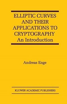Elliptic curves and their applications to cryptography : an introduction