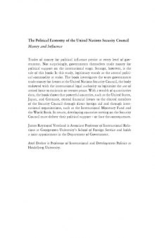 Money and Politics on the International Stage : The Political Economy of the United Nations Security Council : money and influence