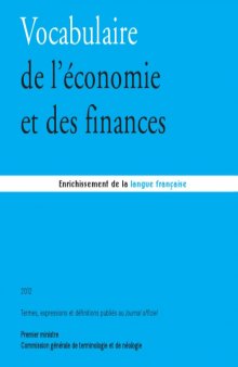 Vocabulaire de l’économie et des finances