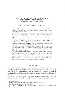 Ground states and critical points for aubry-mather theory in statistical mechanics