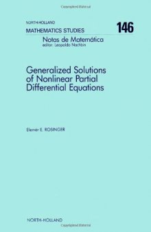 Generalized solutions of nonlinear partial differential equations