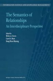The Semantics of Relationships: An Interdisciplinary Perspective