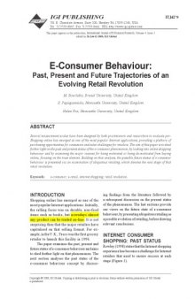 E-Consumer Behaviour: Past, Present and Future Trajectories of an Evolving Retail Revolution
