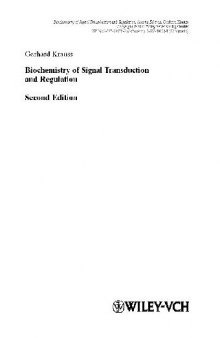 Biochemistry of signal transduction and regulation