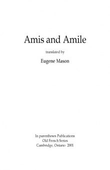 Amis and Amile, translated by Eugene Mason