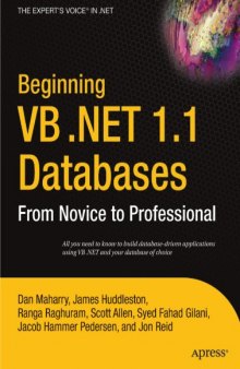 Beginning VB .NET 1.1 Databases: From Novice to Professional