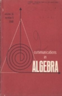 Communications in Algebra, volume 16, number 5, 1988