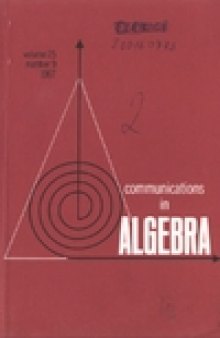 Communications in Algebra, volume 25, number 9, 1997