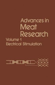 Advances in Meat Research: Volume 1 Electrical Stimulation