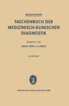 Taschenbuch der Medizinisch-Klinischen Diagnostik