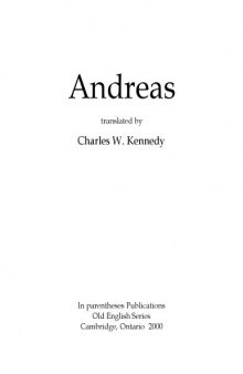 Andreas, translated by Charles W. Kennedy