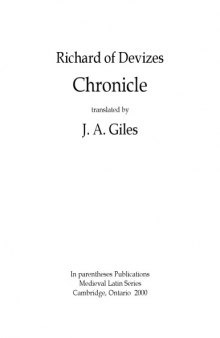 Chronicle, translated by J. A. Giles