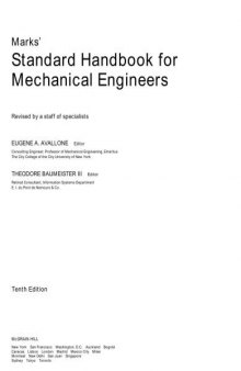 Marks’ Standard Handbook for Mechanical Engineers