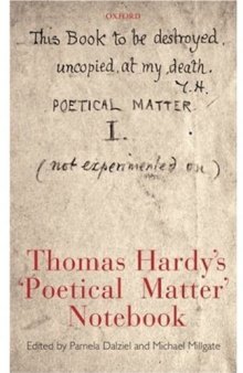 Thomas Hardy's 'Poetical Matter' Notebook