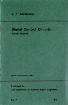 IRSE Green Book No.7 Signal Control Circuits (British Practice) Rev 1968 