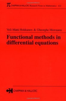 Functional Methods in Differential Equations