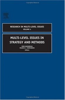 Multi-Level Issues in Strategy and Methods (Research in Multi-Level Issues) (Research in Multi-Level Issues)