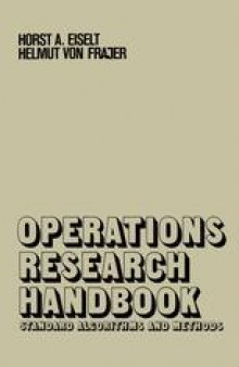 Operations Research Handbook: Standard Algorithms and Methods with Examples