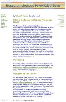 Research Methods Knowledge Base 