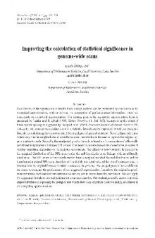 Improving the calculation of statistical significance in genome-wide scans