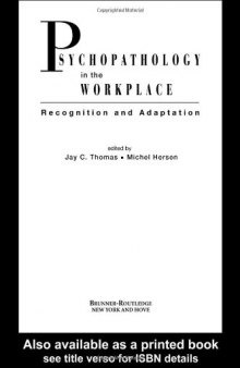 Psychopathology in the Workplace: Recognition and Adaptation