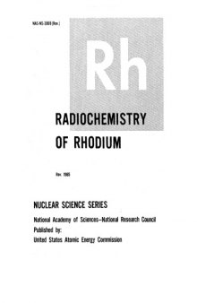 The radiochemistry of rhodium