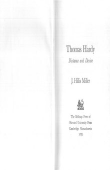 Thomas Hardy: Distance and Desire