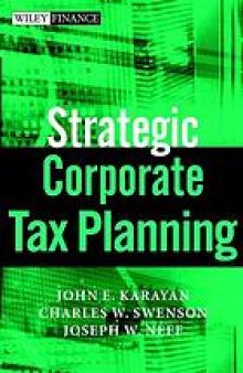 Strategic corporate tax planning