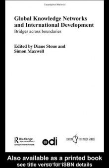 Global Knowledge Networks and International Development (Routledge Warwick Studies in Globalisation)