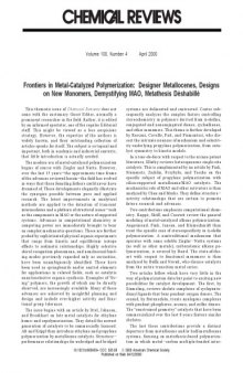 Frontiers in metal-catalyzed polymerization