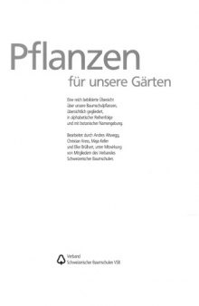 Pflanzen fur unsere Garten