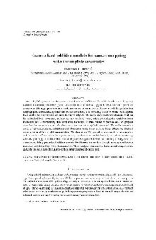 Generalized additive models for cancer mapping with incomplete covariates