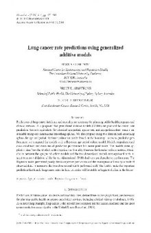 Lung cancer rate predictions using generalized additive models