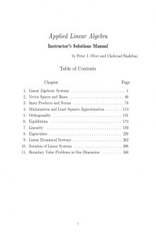 Instructor's Solution Manual for "Applied Linear Algebra" (with Errata)