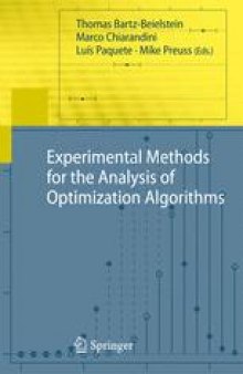 Experimental Methods for the Analysis of Optimization Algorithms