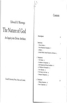 The Nature of God: An Inquiry into Divine Attributes (Cornell Studies in the Philosophy of Religion)