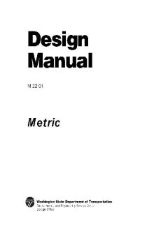 Design Manual. Metric