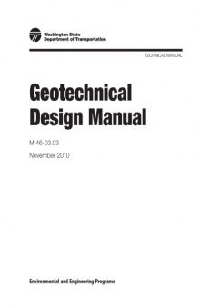 Geotechnical Design Manual M 46-03.02