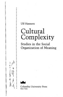 Cultural Complexity  