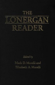 The Lonergan reader