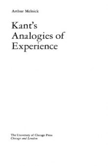 Kant's Analogies of Experience