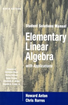 Elementary Linear Algebra with Applications, Student Solutions Manual