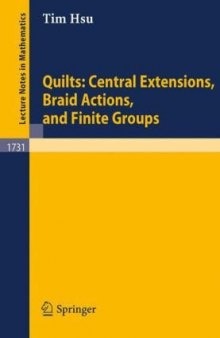 Quilts Central Extensions Braid Actions and Finite Groups
