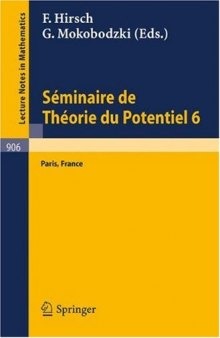 Seminaire de Theorie du Potentiel Paris No 6