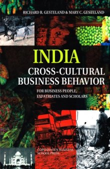 India - Cross-Cultural Business Behavior: For Business People, Expatriates and Scholars