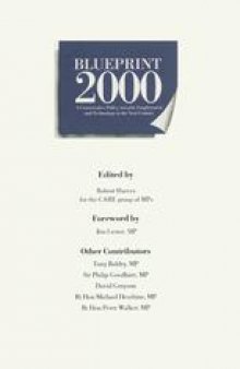 Blueprint 2000: A Conservative Policy towards Employment and Technology in the Next Century