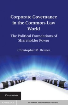 Corporate Governance in the Common-Law World: The Political Foundations of Shareholder Power