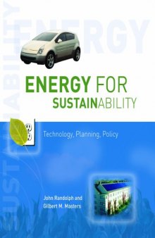 Energy for Sustainability - Technology, Planning, Policy