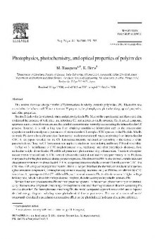 Photophysics, Photochemistry, and Optical Properties of Polyimides